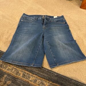 Seven7 Women's Denim Bermuda Shorts - Blue